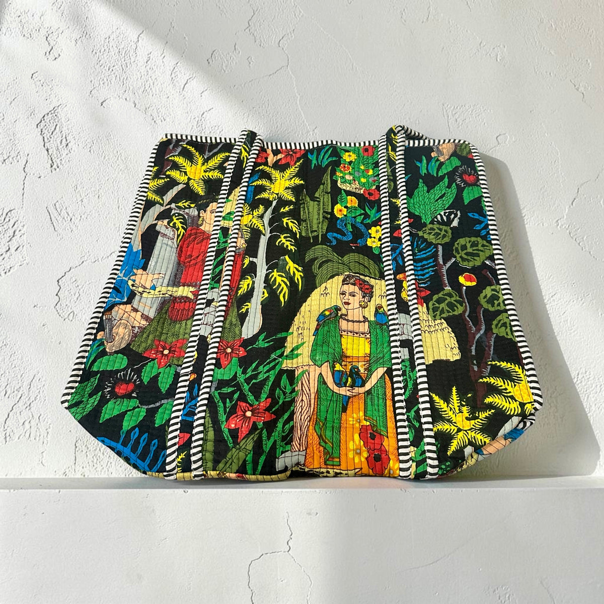 Midnight Garden Quilted Tote