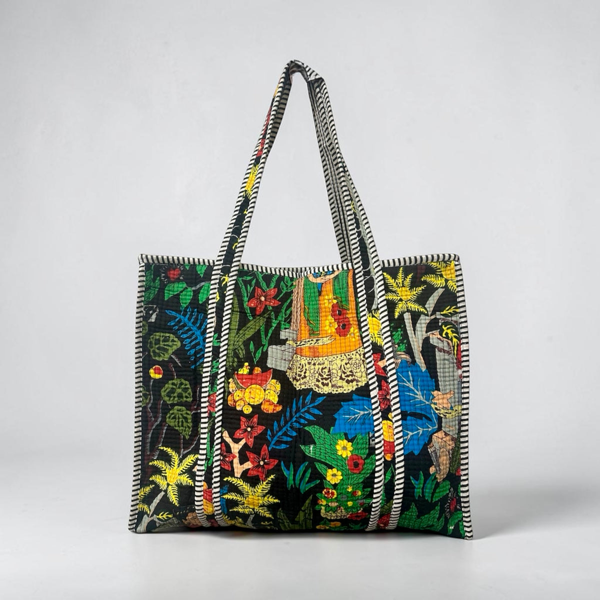 Midnight Garden Quilted Tote