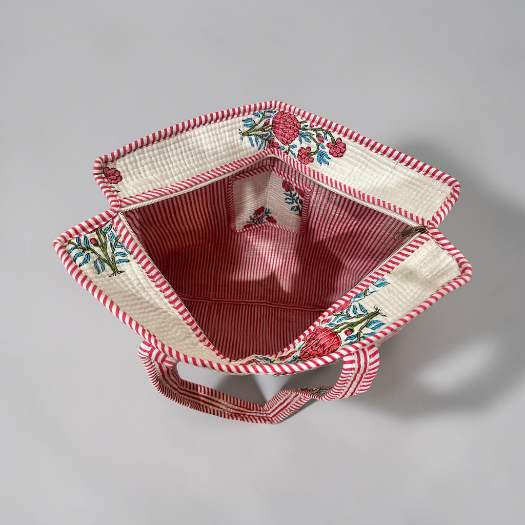 Vintage Peony Carryall